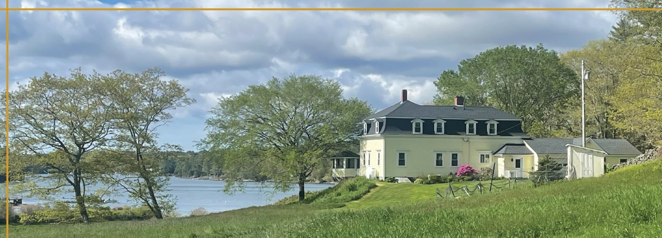 house overlooking water