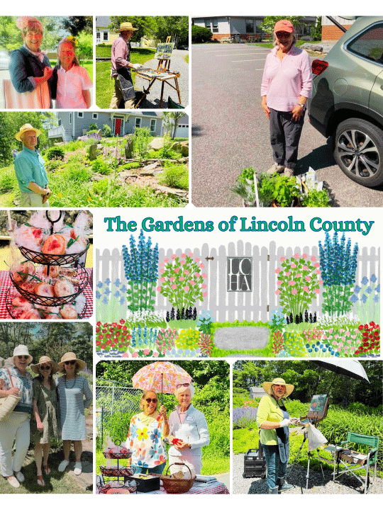 collage of garden photos